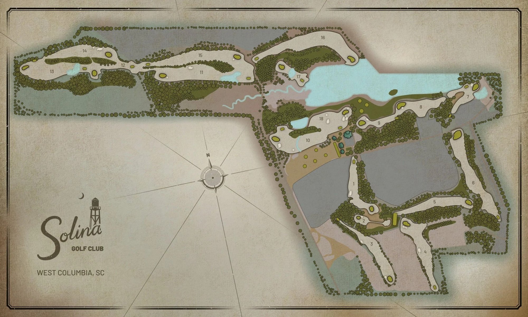 Solina Golf Club course map